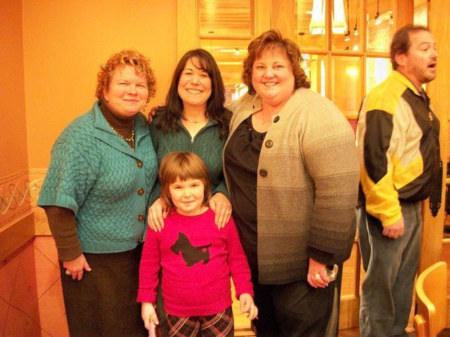 Celebrating adoption with her friends which have adopted domestically and internationally